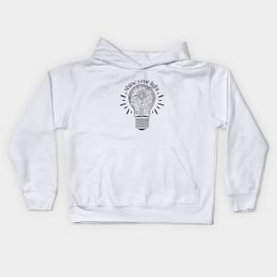 Shine light inspirational quote and astrology light bulb Kids Hoodie